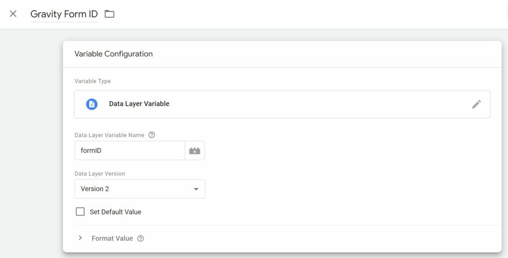 gravity forms variable configuration