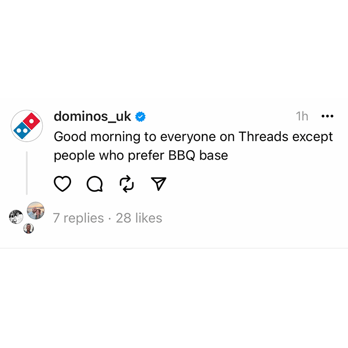 dominos thread